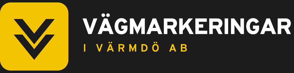 Vägmarkeringar i Värmdös logotyp
